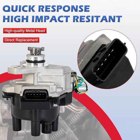 Ignition Distributor Compatible with 1996-2001 Nissan Altima 2.4L with Module and Cap and Rotor Replacement 22100-9B000 22100-9E000 in Saudi Arabia