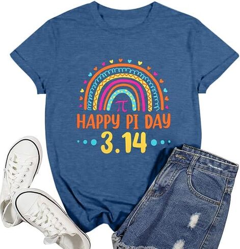 Pi Day Shirt Women Happy Pi Day 3.14 Shirts Math Teacher T-Shirt Pi Symbol Math Lover Tshirt Funny Mathematic Tee Top in Saudi Arabia