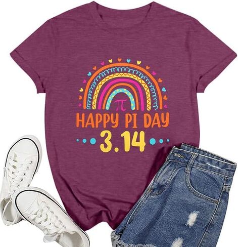 Pi Day Shirt Women Happy Pi Day 3.14 Shirts Math Teacher T-Shirt Pi Symbol Math Lover Tshirt Funny Mathematic Tee Top in Saudi Arabia