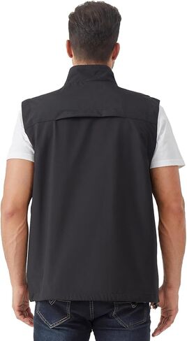 Men's Lightweight Vest Outerwear with Multi Pockets Windproof Sleeveless Jacket for Travel Outdoor Golf in Saudi Arabia