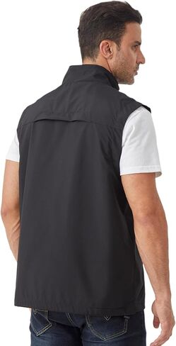 Men's Lightweight Vest Outerwear with Multi Pockets Windproof Sleeveless Jacket for Travel Outdoor Golf in Saudi Arabia