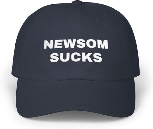 قبعة Newsom Sucks – قبعة بيسبول قابلة للتعديل، قبعة بيان سياسي مضحك، قبعة مناهضة لسياسة نيوسوم كاليفورنيا للرجال والنساء باللون الأسود in Kuwait