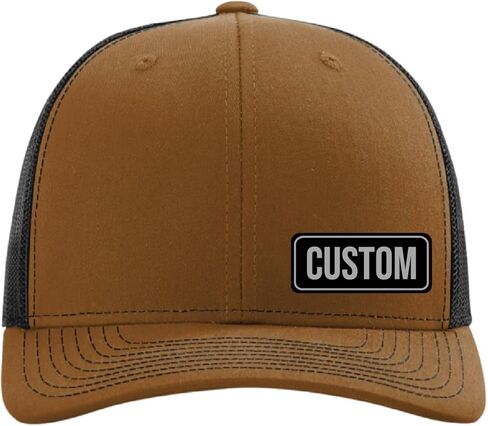 Custom Vegan Leather Patch Cap, Richardson 112, Dad Gift, Richardson Hat, in Saudi Arabia
