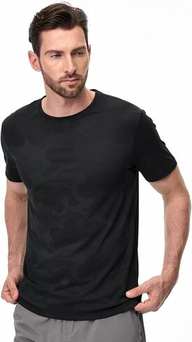 Surenow Men’s 3 Pack Camo T-Shirts Workout Athletic Running Gym Casual Short Sleeve Breathable Quick Dry Crewneck Tee Tops in Kuwait