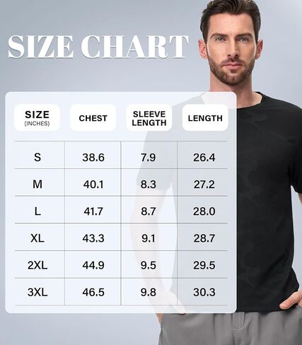 Surenow Men’s 3 Pack Camo T-Shirts Workout Athletic Running Gym Casual Short Sleeve Breathable Quick Dry Crewneck Tee Tops in Kuwait