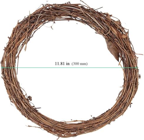 6 عبوات من أكاليل العنب مقاس 30.48 سم، أكاليل كرمة الروطان للحرف اليدوية، تعليق الباب الأمامي، الزفاف، ديكور الحفلات، بني in Kuwait