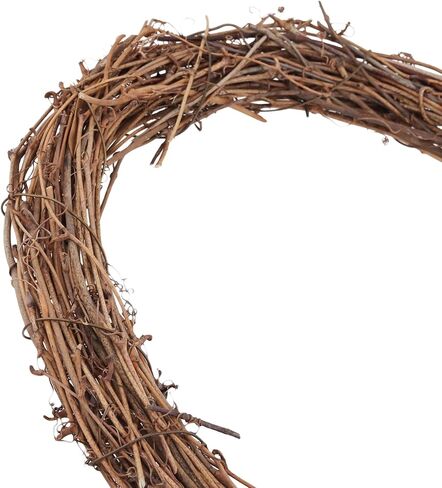 6 عبوات من أكاليل العنب مقاس 30.48 سم، أكاليل كرمة الروطان للحرف اليدوية، تعليق الباب الأمامي، الزفاف، ديكور الحفلات، بني in Kuwait