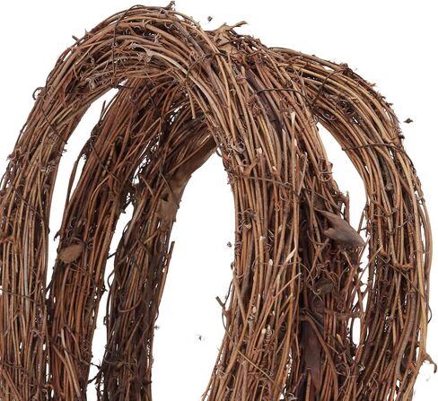 6 عبوات من أكاليل العنب مقاس 30.48 سم، أكاليل كرمة الروطان للحرف اليدوية، تعليق الباب الأمامي، الزفاف، ديكور الحفلات، بني in Kuwait