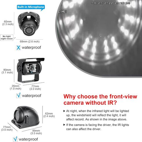 4ch 1080p نظام DVR Mobile مع شاشة تعمل باللمس 7 بوصات ، و WiFi GPS ، و 4 كاميرات رؤية ليلية مقاومة للماء ، ودعم SD Dual 512GB ، و G-Sensor و Remote Live View for RVs ، والشاحنات ، والشاحنات ، والمقطورات in Kuwait