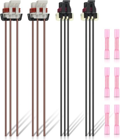 2 x Headlight & Turn Signal Wiring Harness with 6 pcs Heat Shrink Wire Connectors Compatible with Freightliner Columbia Truck 2005-2012 224396007 41100-02 224-396-007 (11.81inch) in Saudi Arabia