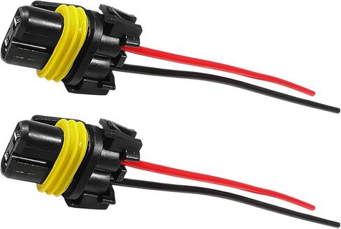 2 PCS Wiring Harness Headlight Socket, 9005 9006 9012 HB3 HB4 Nylon Female Adapters Pigtail Sockets, Wire Connector Plug Replacement Part for Driving Lights Fog Lamps in Saudi Arabia