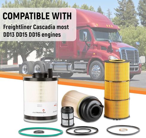 Filter Service Kit Compatible With Detroit DD13 DD15 DD16 Oil FWS Fuel Filter Kit Replaces P551005 FS20083 PF9908 in Saudi Arabia