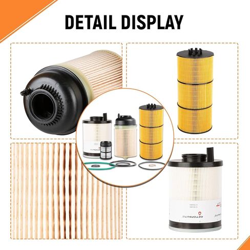 Filter Service Kit Compatible With Detroit DD13 DD15 DD16 Oil FWS Fuel Filter Kit Replaces P551005 FS20083 PF9908 in Saudi Arabia