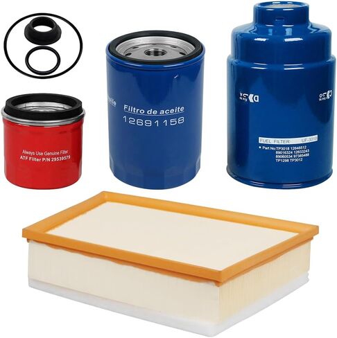 TP3018 29539579 PF2232 A3141C Filter Kit Compatible with GMC Sierra Chevrolet Silverado 2500 3500 HD 6.6L 2011-2016 Oil/Fuel/Transmission/Air filter Kit in Saudi Arabia