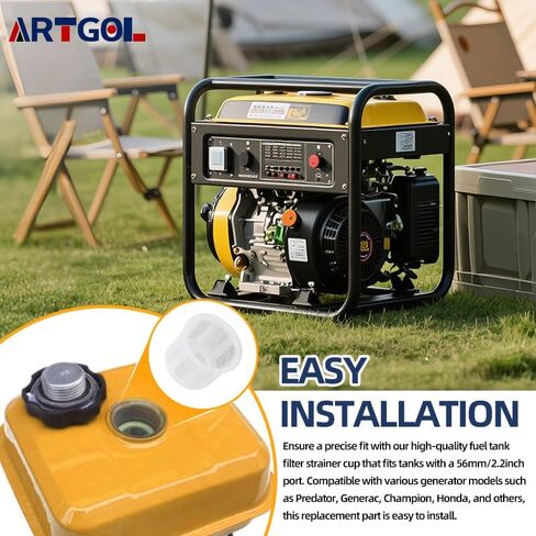 4 Pcs Fuel Tank Fuel Filter Strainer 0H1326 17672-899-000 Compatible with Generac Centurion Portable Gas Generator GP5500, Compatibility with Popular Generator Brands Like Honda, Champion, And More in Kuwait