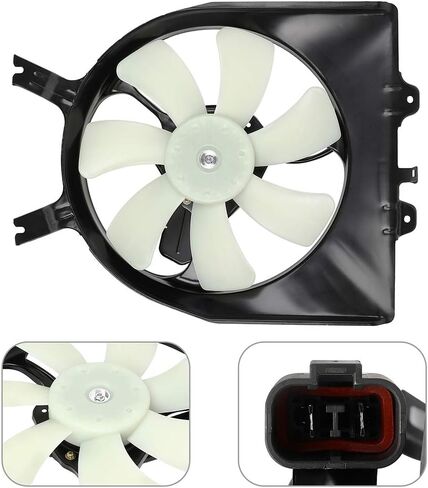 مجموعة مروحة تبريد الرادياتير متوافقة مع 2005-2010 لسيارة Honda for Odyssey 3.5L، مروحة المبرد باللونين الأبيض والأسود مناسبة مباشرة لاستبدال مروحة تبريد المحرك in Saudi Arabia