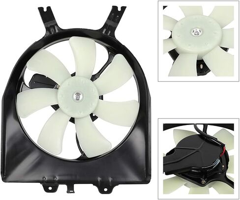 مجموعة مروحة تبريد الرادياتير متوافقة مع 2005-2010 لسيارة Honda for Odyssey 3.5L، مروحة المبرد باللونين الأبيض والأسود مناسبة مباشرة لاستبدال مروحة تبريد المحرك in Saudi Arabia