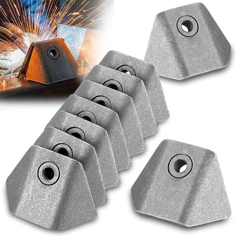 Shimeyao 12 Pcs Metal Weld on Tabs 1/4 Turn Fastener Weld Tabs 1/4"-20 Thread Accessories Gauge Steel Angle Iron Mount Plate Heavy Duty Reinforcement 1/8" Thick Steel for Metal Processing in Saudi Arabia