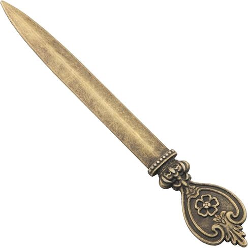 Metal Letter Opener Bronze Color Alloy Vintage Letter Opener 0.78x5.11in Express Documents Opening Knife for Office Home Decorative Opening Tool in Saudi Arabia