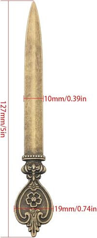 Metal Letter Opener Bronze Color Alloy Vintage Letter Opener 0.78x5.11in Express Documents Opening Knife for Office Home Decorative Opening Tool in Saudi Arabia