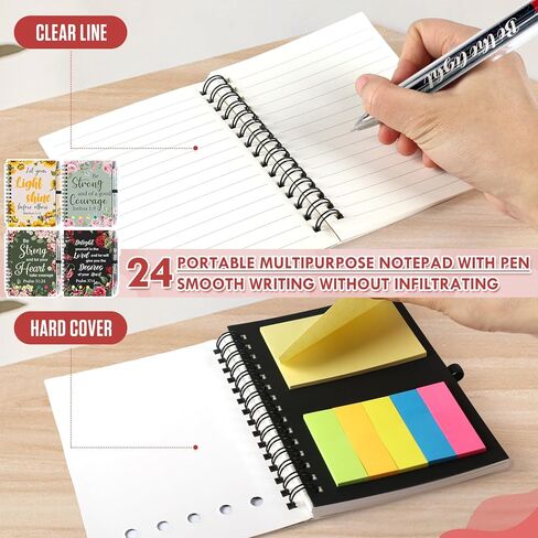 48 قطعة/24 مجموعة من دفاتر الملاحظات الحلزونية من مجلة الصلاة المسيحية مع أقلام، مجلة الصلاة، آية الكتاب المقدس الدينية، يوم الأم، الأسبوع المقدس، دفتر حلزوني للنساء والرجال، مدرس عضو الكنيسة in Kuwait