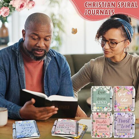 48 قطعة/24 مجموعة من دفاتر الملاحظات الحلزونية من مجلة الصلاة المسيحية مع أقلام، مجلة الصلاة، آية الكتاب المقدس الدينية، يوم الأم، الأسبوع المقدس، دفتر حلزوني للنساء والرجال، مدرس عضو الكنيسة in Kuwait