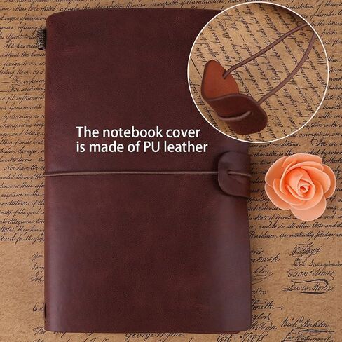 Vintage Leather Notebook, Smooth Writing Pages, Creative Strap Closure, Customizable Journal, 5 Colors, for Students, Artists, Travelers, Writing, Sketching, Diary in Saudi Arabia