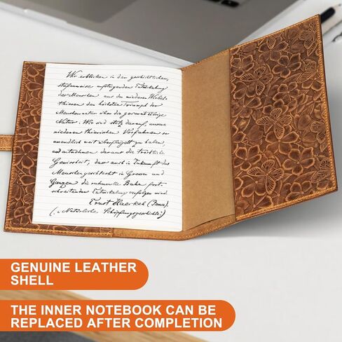 Thryxop Leather Bound Journal - 8.8 x 6.3 inches, 68 Pages Sketchbook for Writing, Drawing, Bookkeeping & Travel, Luxury Diary Gift for Women & Men, Brown in Saudi Arabia