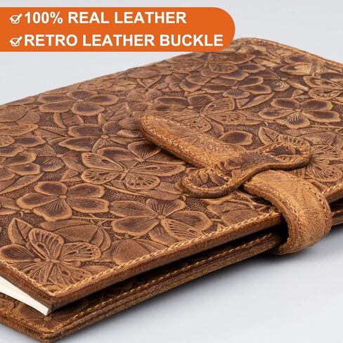 Thryxop Leather Bound Journal - 8.8 x 6.3 inches, 68 Pages Sketchbook for Writing, Drawing, Bookkeeping & Travel, Luxury Diary Gift for Women & Men, Brown in Saudi Arabia