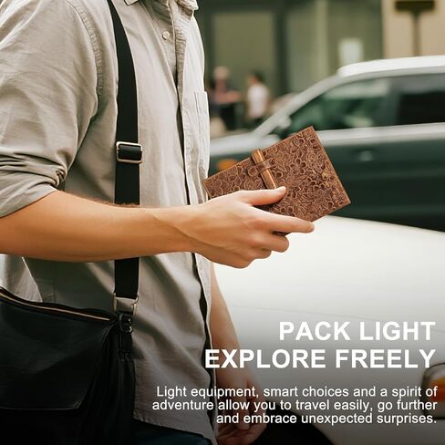 Thryxop Leather Bound Journal - 8.8 x 6.3 inches, 68 Pages Sketchbook for Writing, Drawing, Bookkeeping & Travel, Luxury Diary Gift for Women & Men, Brown in Saudi Arabia