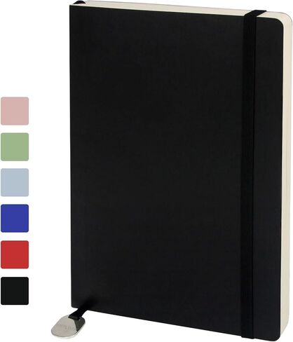 دفتر يوميات WETLOTE A5، غطاء ناعم - خط/شبكة/فارغ 5.6 بوصة × 8.25 بوصة، 208 صفحة، مجلة جلدية ناعمة للمنزل والعمل والمدرسة (أحمر، مربع) in Kuwait