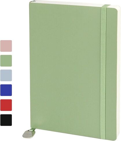 WETLOTE A5 Journal Notebook，Soft Cover - 5.6"x8.25" Line/Grid/Blank, 208 Pages, Soft Leather Journal for Home, Work & School(red,check) in Kuwait