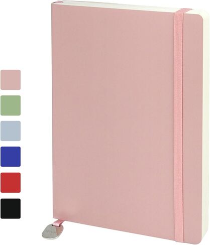 WETLOTE A5 Journal Notebook，Soft Cover - 5.6"x8.25" Line/Grid/Blank, 208 Pages, Soft Leather Journal for Home, Work & School(red,check) in Kuwait