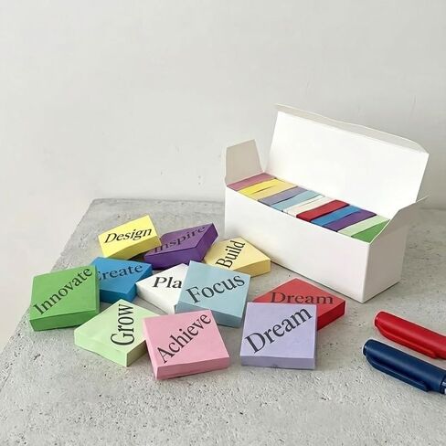 600 Sheets Multi-Color Sticky Notes, 11 Assorted Colors Self-Adhesive Square Memo Pads, Removable Note Paper for Quick Messages and Reminders in Saudi Arabia