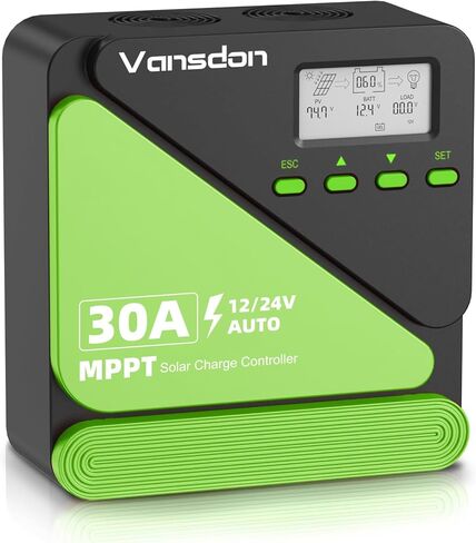 وحدة تحكم شحن بالطاقة الشمسية 40 أمبير 12 فولت/24 فولت MPPT وحدة تحكم شحن بالطاقة الشمسية، شاشة LCD قابلة للتعديل مع مؤقت، منافذ USB مزدوجة، لمركبات RV، القوارب، المقصورة، أنظمة خارج الشبكة، متوافقة مع FLD/LiFePO4/SLD/GEL/AGM in Kuwait