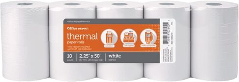 آلة حاسبة / بكرات نقاط البيع خالية من مادة BPA من OfficeMax، مقاس 2-1/4 × 50 بوصة in Kuwait