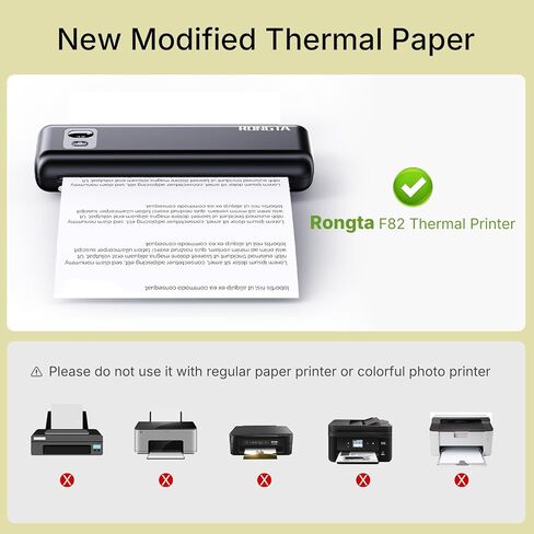 Rongta Thermal Printer Paper 8.5''x11'' US Letter Size, Thermal Paper Roll and Single Sheet, Advanced Clear Printing, Compatible with Other Thermal Printers (200 sheets) in Kuwait