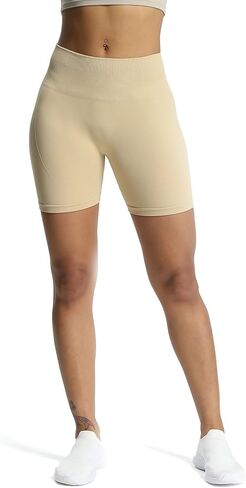 Contour Sculpt Workout Seamless Biker Shorts for Women Tummy Control High Waisted Athletic Running Yoga Short 6" in Saudi Arabia