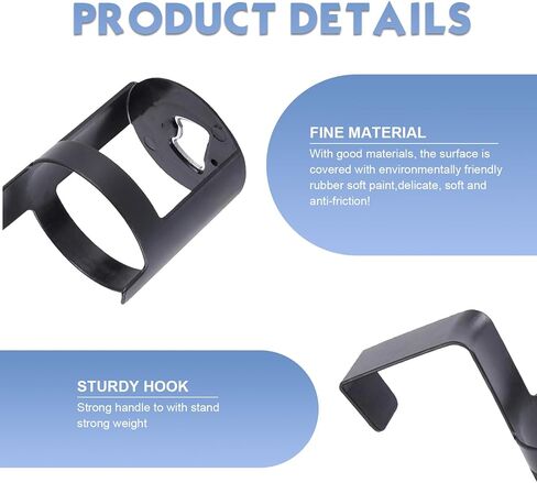 2 PCS Car Cup Holders, Multi-function Hanging Waterproof Holder for Drink Phone Key, Portable Anti-spill Gap Hook with Bottle Opener, Interior Storage Accessory for Window Armrest (Black) in Saudi Arabia
