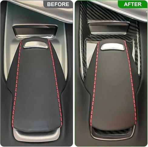 زخرفة قاعدة ناقل الحركة من ألياف الكربون الأصلية لسيارة كورفيت C8 2020-2025، غطاء لوحة ناقل الحركة من ألياف الكربون، لطبقة التحكم في مقبض اختيار وضع محرك كورفيت C8 in Kuwait