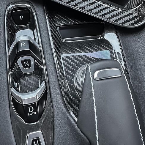 زخرفة قاعدة ناقل الحركة من ألياف الكربون الأصلية لسيارة كورفيت C8 2020-2025، غطاء لوحة ناقل الحركة من ألياف الكربون، لطبقة التحكم في مقبض اختيار وضع محرك كورفيت C8 in Kuwait