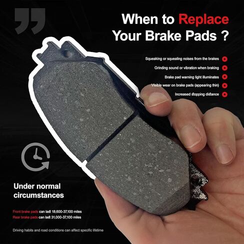 Front Rear Ceramic Brake Pads Set for2012-2016 for Chrysler Town & Country,2012-2016for Dodge Grand Caravan,2012-2016 for Dodge Journey,2012-2015for Ram C/V,2012-2013 for Volkswagen Routan in Kuwait