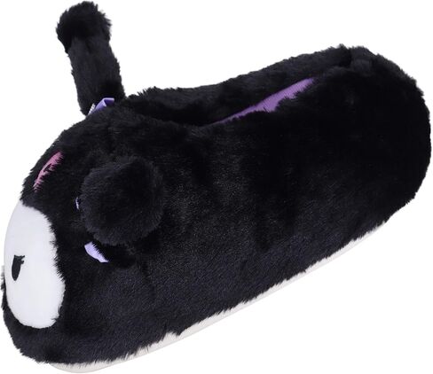 Roffatide Anime Kuromi Fuzzy Slippers with Melody, Closed Toe, Open Back, Foam Cinnamoroll Slippers with Rubber Sole for Women & Men in Saudi Arabia