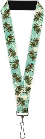 Buckle-Down Men's Lanyard-Palm Trees, Multicolor, Standard (LY-1.0-W34243) in Saudi Arabia