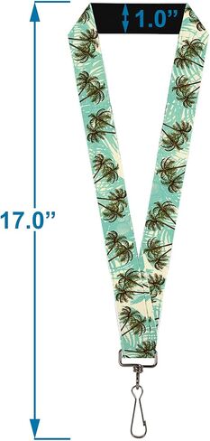 Buckle-Down Men's Lanyard-Palm Trees, Multicolor, Standard (LY-1.0-W34243) in Saudi Arabia