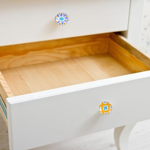 Luxshiny Cartoon Wardrobe Handle and Single Hole Round Drawer Pull Knob Set, Ceramic Cute ’ Furniture Accessories, 4pcs Colorful Cartoon Door Handles for Bedroom Cabinets in Kuwait