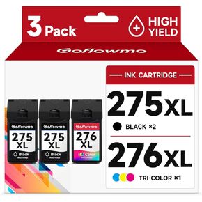 275XL 276XL بديل لحبر كانون 275 276 Canon 275 و276 خراطيش حبر XL تعمل مع PIXMA TR4720 TS3522 TR4700 TS3722 TS3500 TR4722 TS3720 TS3520 حبر الطابعة 3 عبوات (2 أسود و1 لون) in Kuwait