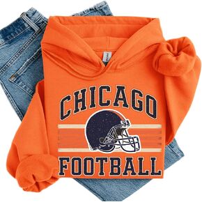 Distressed Chicago Football Sweatshirt – Vintage Helmet Graphic Pullover in Kuwait