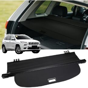 FARBIN Trunk Cargo Cover for Jeep Cherokee 2016 2017 2018 2.0L 2.4L 3.2L, Retractable Trunk Cover Waterproof Shield Shade Privacy Security Screen (for 2016-2018 Jeep Cherokee Canvas Extra Clips) in Kuwait