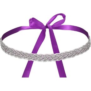 uxcell Bridal Belt, Wedding Dress Belt Handmade with Sparkly Crystal Rhinestone Ribbon in Saudi Arabia
